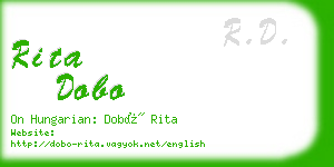 rita dobo business card